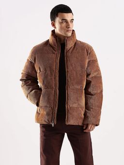 Calvin Klein - Men Brown Solid Relaxed Fit Polyester Jacket