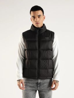 Calvin Klein - Men Black Solid Regular Fit Polyester Puffer Jacket