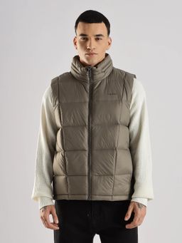 Calvin Klein - Men Beige Solid Regular Fit Polyester Puffer Jacket