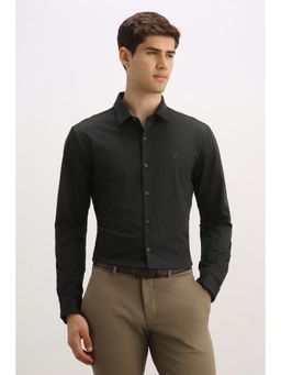 Allen Solly - Men Black Solid Full Sleeves Formal Shirt