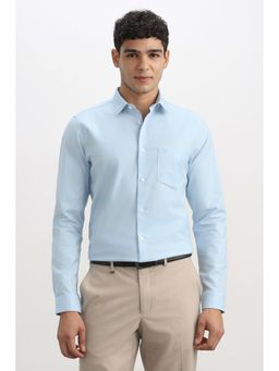 Allen Solly - Men Light Blue Solid Full Sleeves Formal Shirt