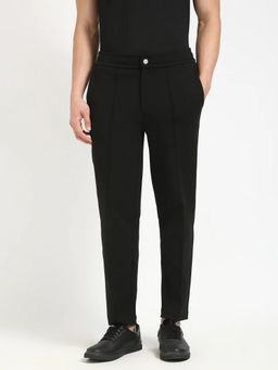Calvin Klein - Men Black Slim Fit Solid Mid Rise Trouser