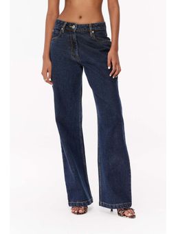 Qua - Blue Relaxed Mid-Waist Jeans