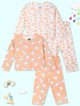 The Mom Store - Dreamy Unicorn & Sweet Dreams T-Shirt & Pyjama (Set of 4)