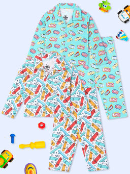 The Mom Store - Ready To Skate & Mighty Fighter Shirt & Pyjama (Set of 4)