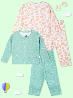 The Mom Store - Sweet Dreams & On Cloud Mine T-Shirt & Pyjama (Set of 4)
