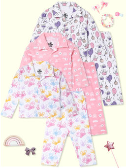 The Mom Store - Cutey Bunny Princess Party & Spring Wings Shirt & Pyjama (Set of 6)