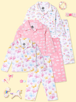 The Mom Store - Spring Wings Sunshine & Rainbow & Cutey Bunny Shirt & Pyjama (Set of 6)