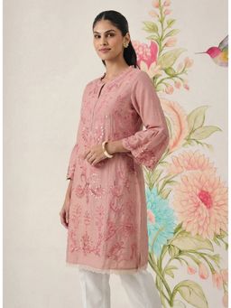 Lakshita - Light Pink Embroidered Cotton Blend Kurta