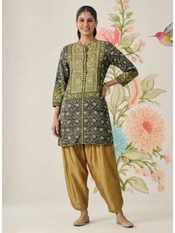 Lakshita - Black Printed Shantoon Kurta