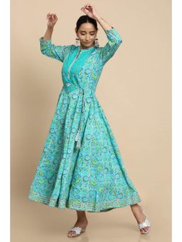Soch - Women Turquoise Floral Dress