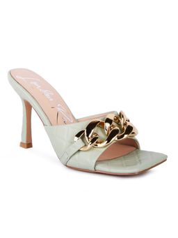 London Rag - Embellished Green Heels