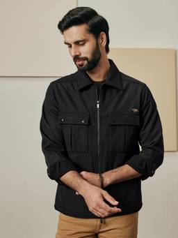 Andamen - Men Polyester Double Pockets Jacket