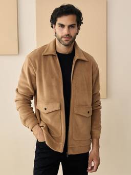 Andamen - Men Polyester Double Pockets Jacket