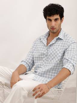 WROGN - Blue Classic Comfort Fit Checkered Shirt
