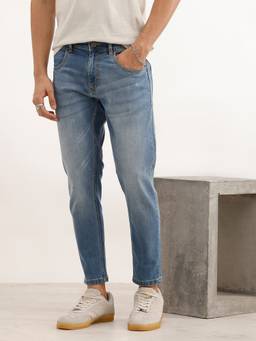 WROGN - Blue Washed Skinny Crop Fit Denim Jeans