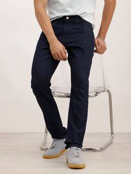 WROGN - Blue Solid Slim Fit Denim Jeans