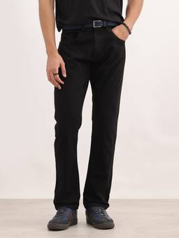 WROGN - Black Solid Relaxed Fit Denim Jeans