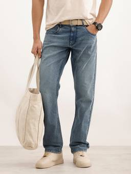 WROGN - Blue Washed Straight Fit Denim Jeans