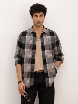 WROGN - Multi-Color Regular Fit Checkered Full Sleeve Shirt