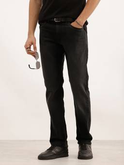 WROGN - Black Washed Straight Fit Denim Jeans