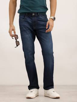 WROGN - Blue Washed Straight Fit Denim Jeans