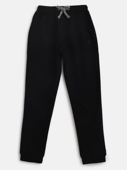 Tales & Stories - Boys Black Cotton Regular Fit Solid Jogger