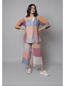 EARTHWEAR - Checks Handloom Cotton Antifelt Multicolour Co-Ord Set