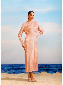 O-PAP STYLE - Women Rose Gold Rochella Metallic Dress