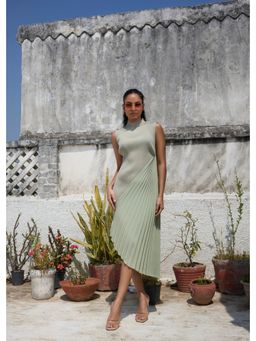 O-PAP STYLE - Women Green Mayhem Colour Block Dress