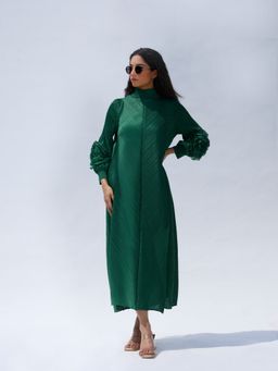 O-PAP STYLE - Women Green Long Flora Maxi Dress