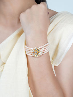 Teejh - Adhira Light Pink Beaded Bracelet