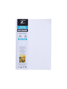 Little Birdie - Paintable Canvas Soft Bound Dotted Notebook Portrait A5 90Gsm 80 Pages White
