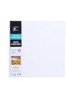 Little Birdie - Paintable Canvas Hard Sketch And Drawing Landscape 150Gsm 50 Plain Sheets White