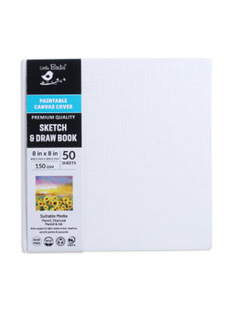 Little Birdie - Paintable Canvas Hard Sketch And Drawing Landscape 150Gsm 50 Plain Sheets White