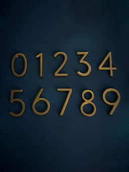 DecorTwist - House Numbers AURELE 2 Number Gold