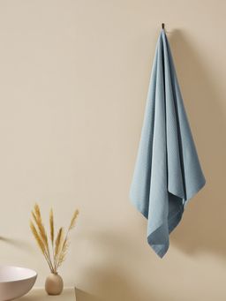 Haus & Kinder - Maple Waffle Solid Blue Bath Towel (L)
