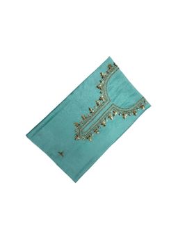 Palash - Blue Hand Embellished Silk Chanderi Kurta Piece, 2.5 Meter