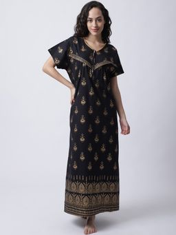 Secret Wish - Women Black Maternity Nighty