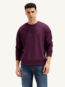 Levi's - Mens Brand Logo Purple Crew Neck Sweatshirt