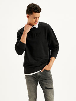 Levi's - Mens Brand Logo Black Crew Neck Sweatshirt