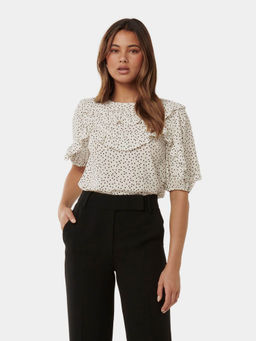 Forever New - Saylor Spot Ruffle Tee