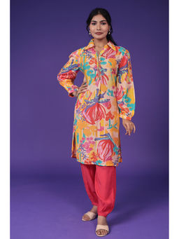 Zari Jaipur - Silk Printed Kurta and Salwars (Set of 2)
