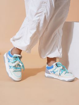 The White Pole - Women's Blue Casual Sneakers