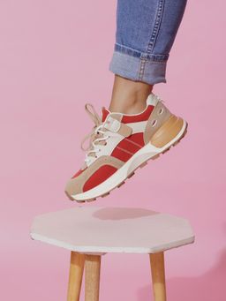 The White Pole - Women's Beige Casual Sneakers