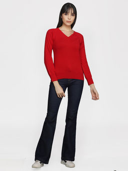 Madame - Red Color Sweater For Womens