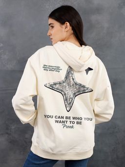 PRONK - Mountain Star Women Drop Shoulder Premium Terry Hoodie