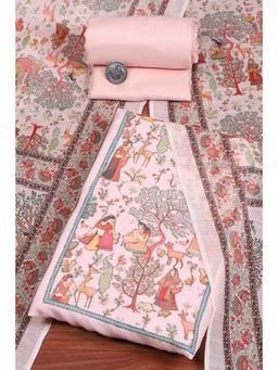 Biba - Women Pnk Unstitched Kurta and Bottom with Dutpatta