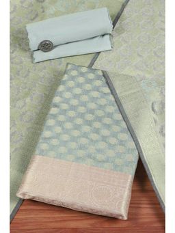 Biba - Women Green Unstitched Kurta and Bottom with Dutpatta