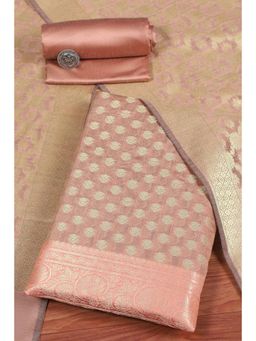 Biba - Women Peach Unstitched Kurta and Bottom with Dutpatta